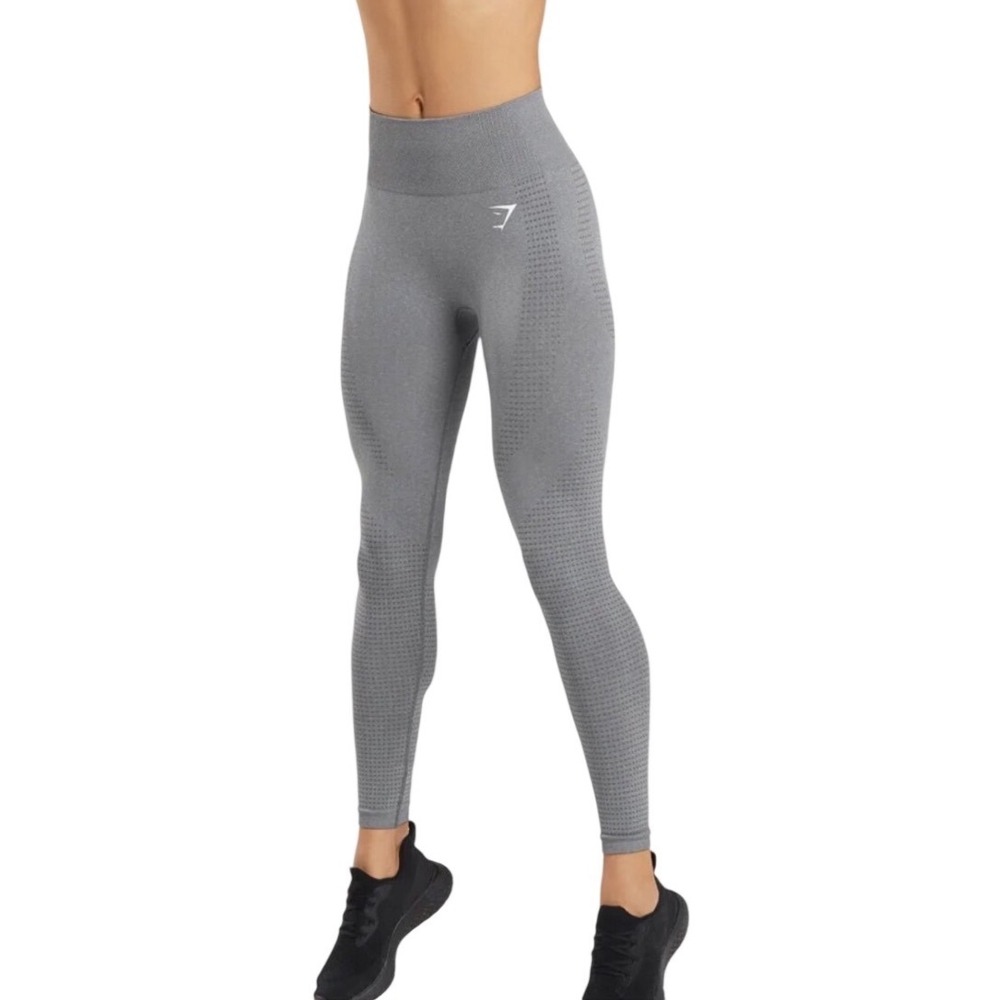 Gymshark Vital Seamless Leggings Grey Marl High Waisted Medium B1A2B